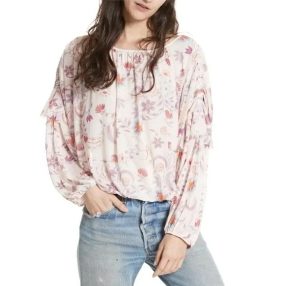 Free People Wildflower Honey Blouse - Picture 1 of 6